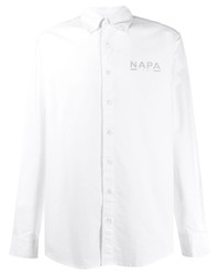 Мужская белая рубашка с длинным рукавом с принтом от Napa Silver