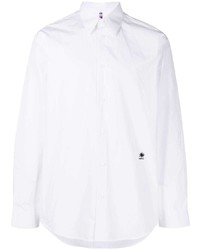 Мужская белая рубашка с длинным рукавом с принтом от Oamc