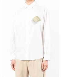 Мужская белая рубашка с длинным рукавом с принтом от Jacquemus