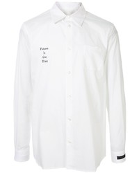 Мужская белая рубашка с длинным рукавом с принтом от Undercover