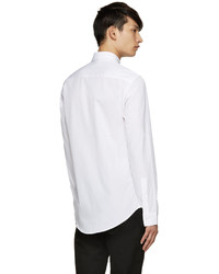 Мужская белая рубашка с длинным рукавом с принтом от Kenzo
