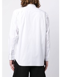 Мужская белая рубашка с длинным рукавом с рюшами от Comme Des Garcons SHIRT