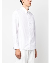 Мужская белая рубашка с длинным рукавом с украшением от Simone Rocha