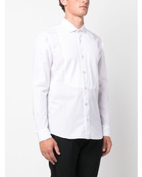 Мужская белая рубашка с длинным рукавом с украшением от Philipp Plein