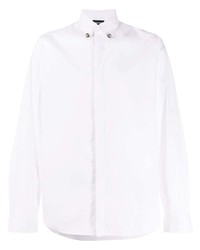 Мужская белая рубашка с длинным рукавом с украшением от Just Cavalli