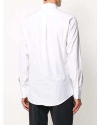 Мужская белая рубашка с длинным рукавом с украшением от DSQUARED2