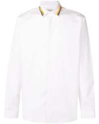 Мужская белая рубашка с длинным рукавом с украшением от Valentino