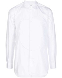 Мужская белая рубашка с длинным рукавом с цветочным принтом от Comme Des Garcons SHIRT