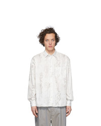 Мужская белая рубашка с длинным рукавом с цветочным принтом от Jacquemus