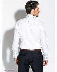 Мужская белая рубашка с длинным рукавом от Alex DANDY