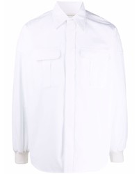 Мужская белая рубашка с длинным рукавом от Alexander McQueen