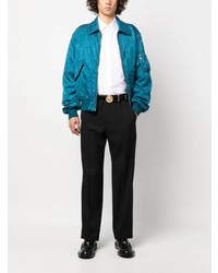 Мужская белая рубашка с длинным рукавом от Versace