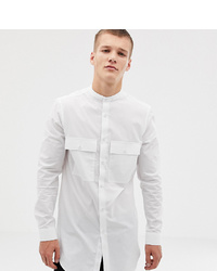 Мужская белая рубашка с длинным рукавом от ASOS DESIGN