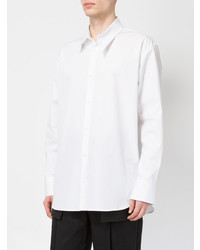 Мужская белая рубашка с длинным рукавом от Aganovich