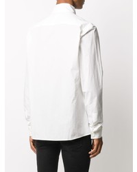 Мужская белая рубашка с длинным рукавом от Balmain