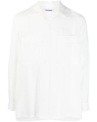 Мужская белая рубашка с длинным рукавом от Attachment