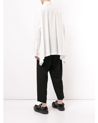 Мужская белая рубашка с длинным рукавом от Fumito Ganryu