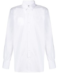 Мужская белая рубашка с длинным рукавом от Balmain