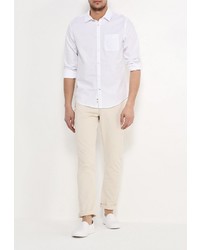 Мужская белая рубашка с длинным рукавом от Baon