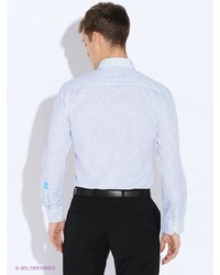 Мужская белая рубашка с длинным рукавом от BAWER