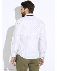 Мужская белая рубашка с длинным рукавом от BAWER