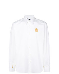 Мужская белая рубашка с длинным рукавом от Billionaire