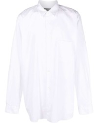 Мужская белая рубашка с длинным рукавом от Black Comme Des Garçons