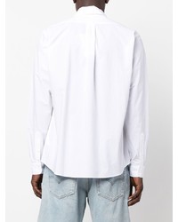 Мужская белая рубашка с длинным рукавом от Kenzo