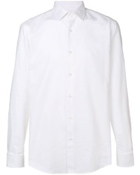 Мужская белая рубашка с длинным рукавом от BOSS HUGO BOSS