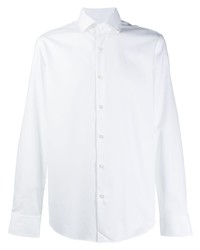 Мужская белая рубашка с длинным рукавом от BOSS HUGO BOSS