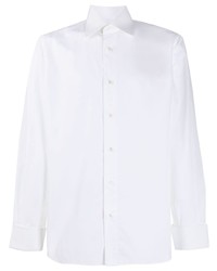 Мужская белая рубашка с длинным рукавом от Brioni