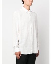 Мужская белая рубашка с длинным рукавом от Paura