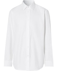 Мужская белая рубашка с длинным рукавом от Burberry