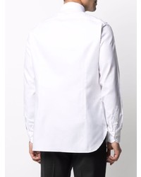 Мужская белая рубашка с длинным рукавом от Borrelli