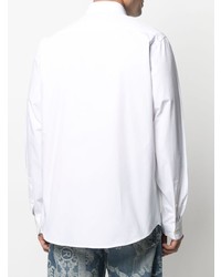 Мужская белая рубашка с длинным рукавом от 424