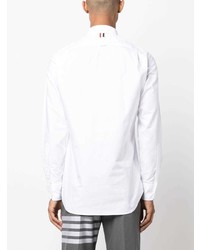 Мужская белая рубашка с длинным рукавом от Thom Browne