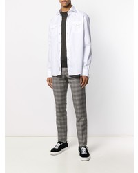 Мужская белая рубашка с длинным рукавом от Dell'oglio