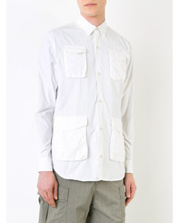 Мужская белая рубашка с длинным рукавом от Undercover
