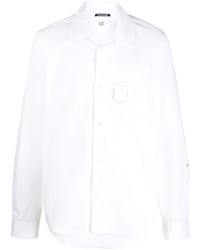 Мужская белая рубашка с длинным рукавом от C.P. Company