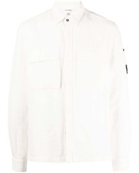 Мужская белая рубашка с длинным рукавом от C.P. Company