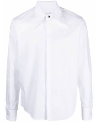 Мужская белая рубашка с длинным рукавом от CANAKU