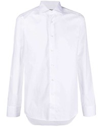 Мужская белая рубашка с длинным рукавом от Canali