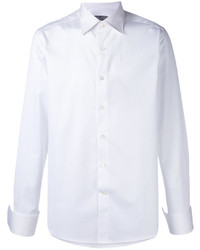 Мужская белая рубашка с длинным рукавом от Canali