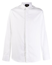 Мужская белая рубашка с длинным рукавом от Cavalli Class