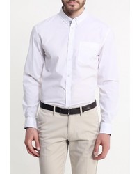 Мужская белая рубашка с длинным рукавом от Celio