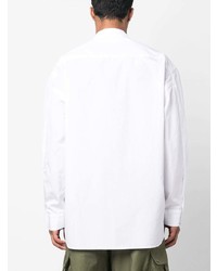 Мужская белая рубашка с длинным рукавом от Sacai