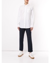 Мужская белая рубашка с длинным рукавом от Loveless