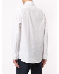 Мужская белая рубашка с длинным рукавом от Loveless