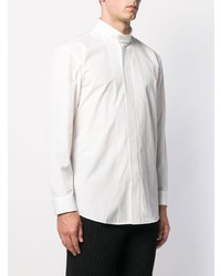 Мужская белая рубашка с длинным рукавом от Issey Miyake
