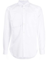 Мужская белая рубашка с длинным рукавом от Comme des Garcons Homme Deux